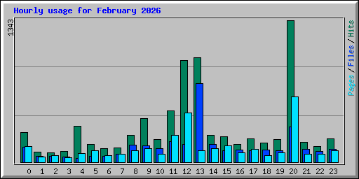 Hourly usage for February 2026